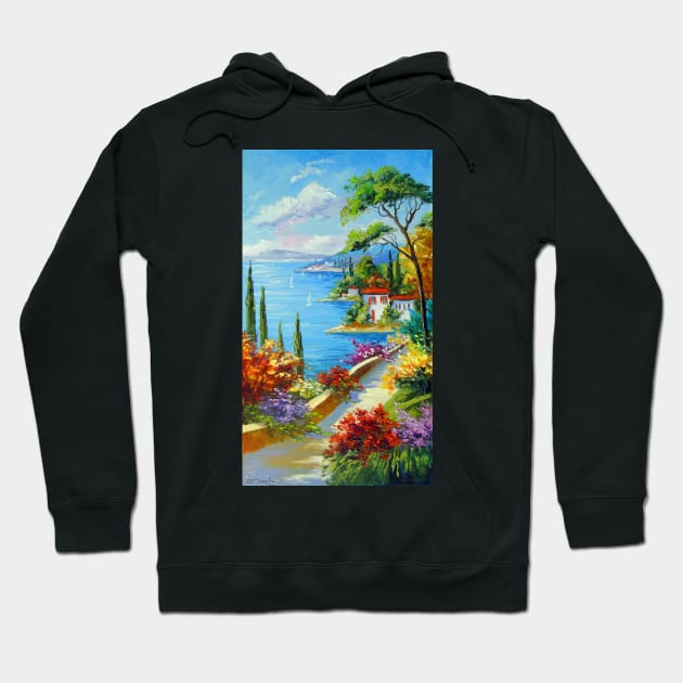 Sunny beach by the sea Hoodie by OLHADARCHUKART